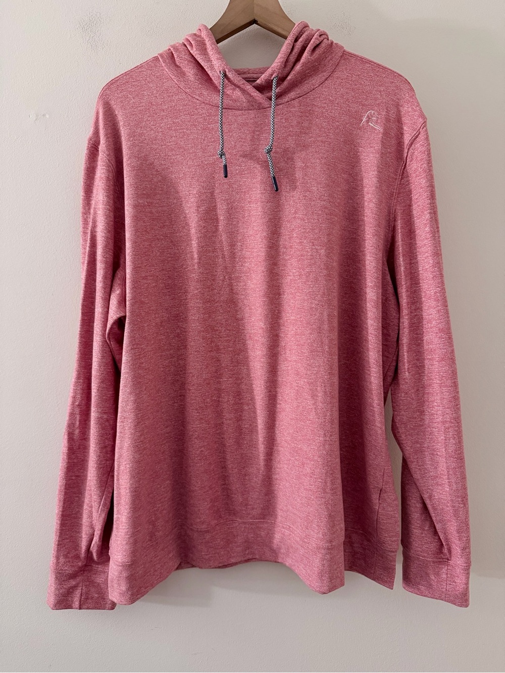 Rhoback Hoodie Mens XL Hesi Performance Heathered pink Stretch Golf Pullover